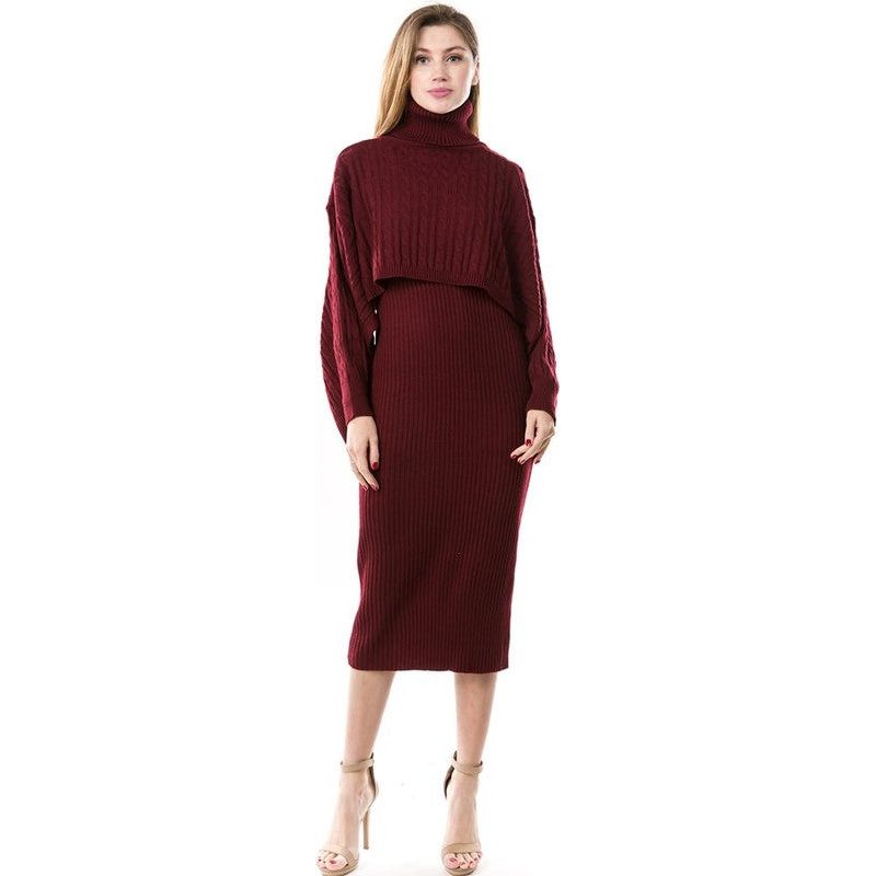 CLAUDE 2 Piece Knitted Dress and Sweater Set