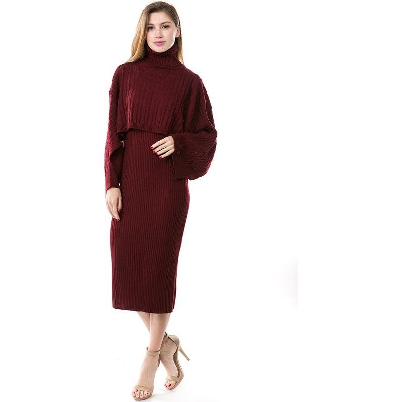 CLAUDE 2 Piece Knitted Dress and Sweater Set
