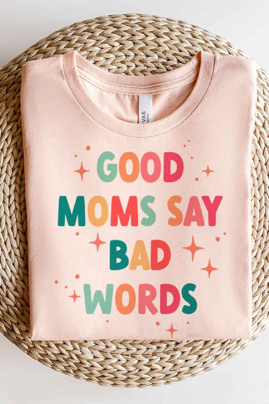 Alphia Women's "GOOD MOM BAD WORDS" Graphic Plus-size Tee
