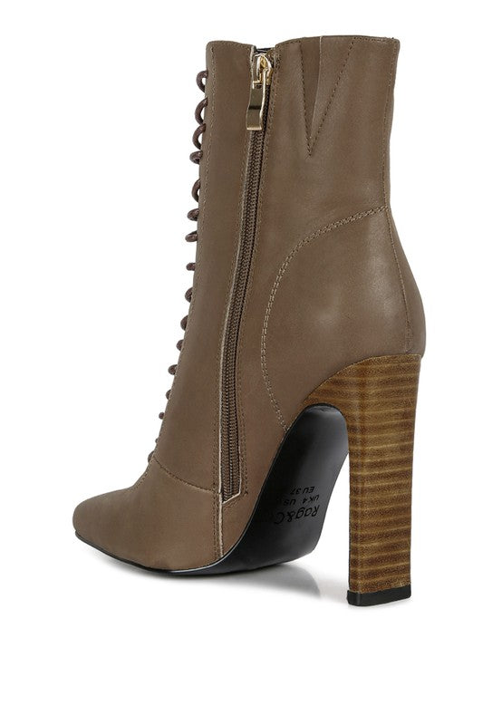 RAG & Co. WYNDHAM Lace Up Leather Ankle Boots