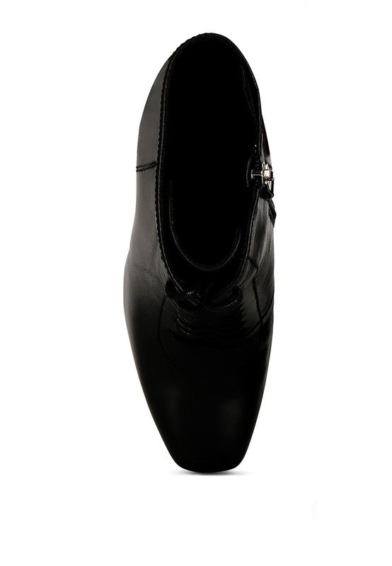 RAG & Co. WYNDHAM Lace Up Leather Ankle Boots