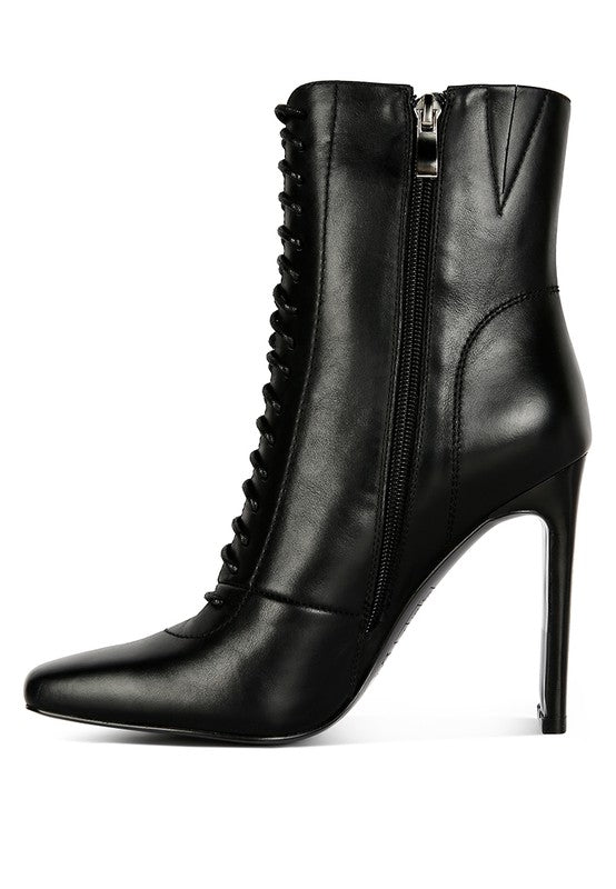 RAG & Co. WYNDHAM Lace Up Leather Ankle Boots