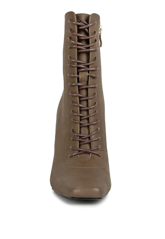 RAG & Co. WYNDHAM Lace Up Leather Ankle Boots