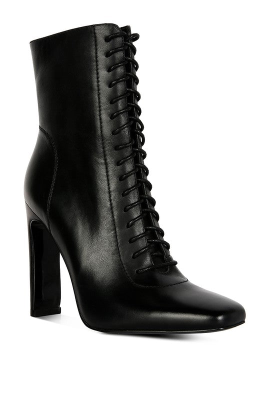 RAG & Co. WYNDHAM Lace Up Leather Ankle Boots
