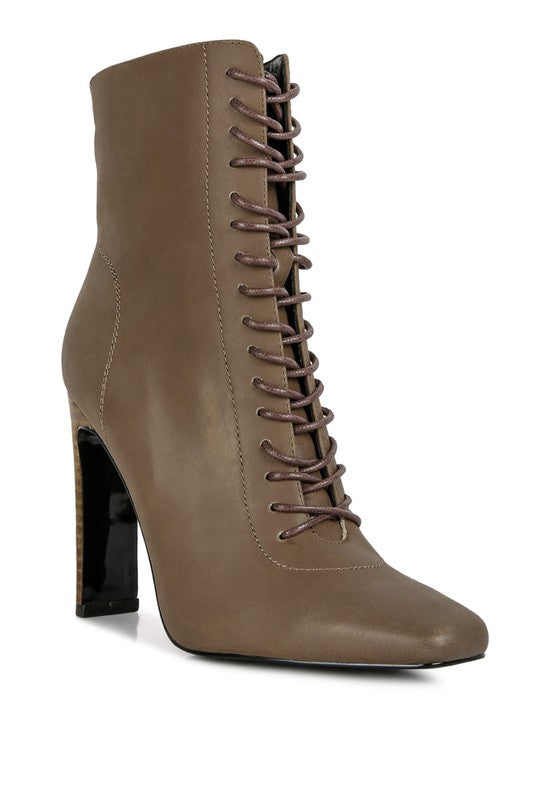 RAG & Co. WYNDHAM Lace Up Leather Ankle Boots