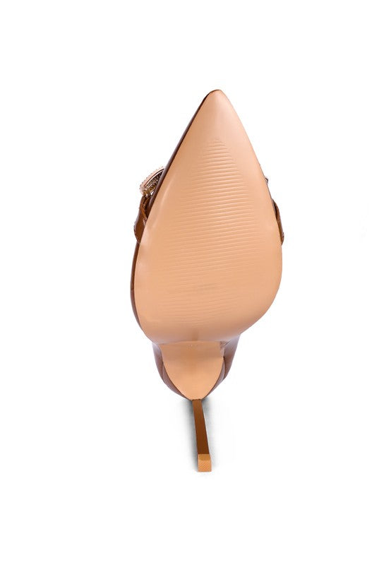 RAG & Co.- COCKTAIL Buckle Embellished Stiletto Pump Shoes