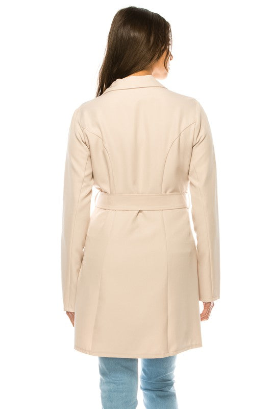 ANNVA USA Long Oversized Belted Blazer