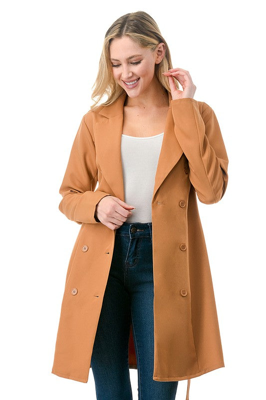 ANNVA USA Long Oversized Belted Blazer