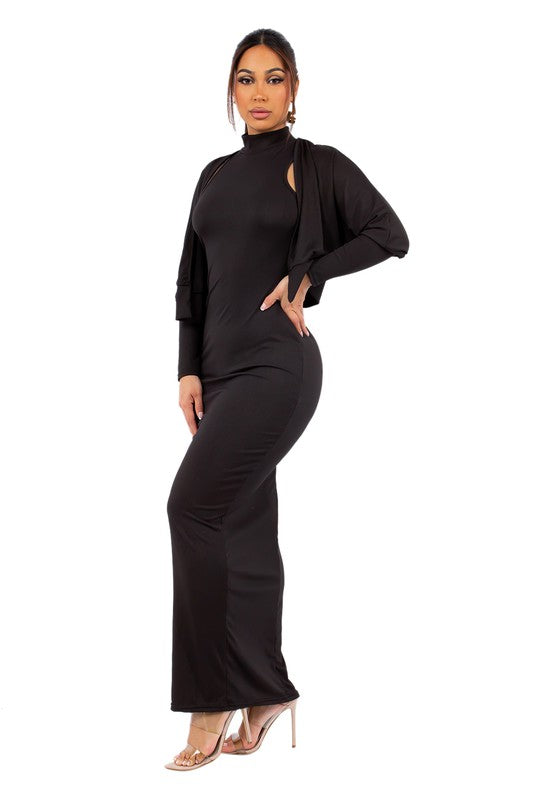 CLAUDE 2 Piece Bodycon Maxi Dress & Jacket Set