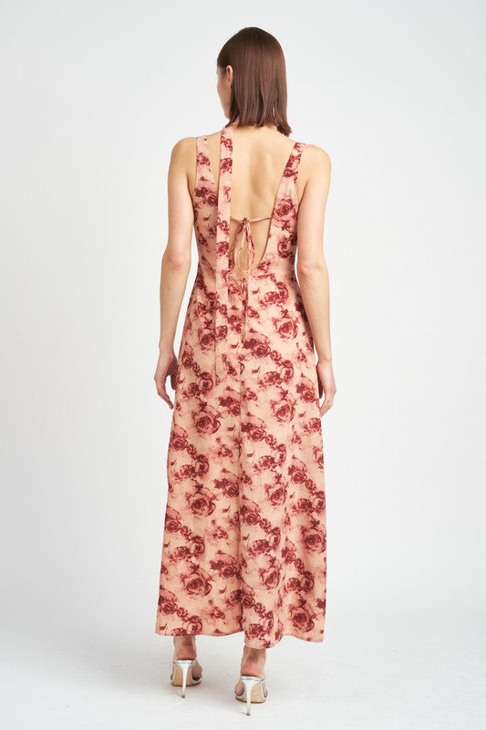 EMORY PARK Floral Asymmetrical High-Low Cocktail Dress