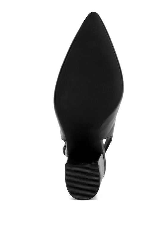 RAG & Co. Creidne Block Heel Pointed Toe Sandals