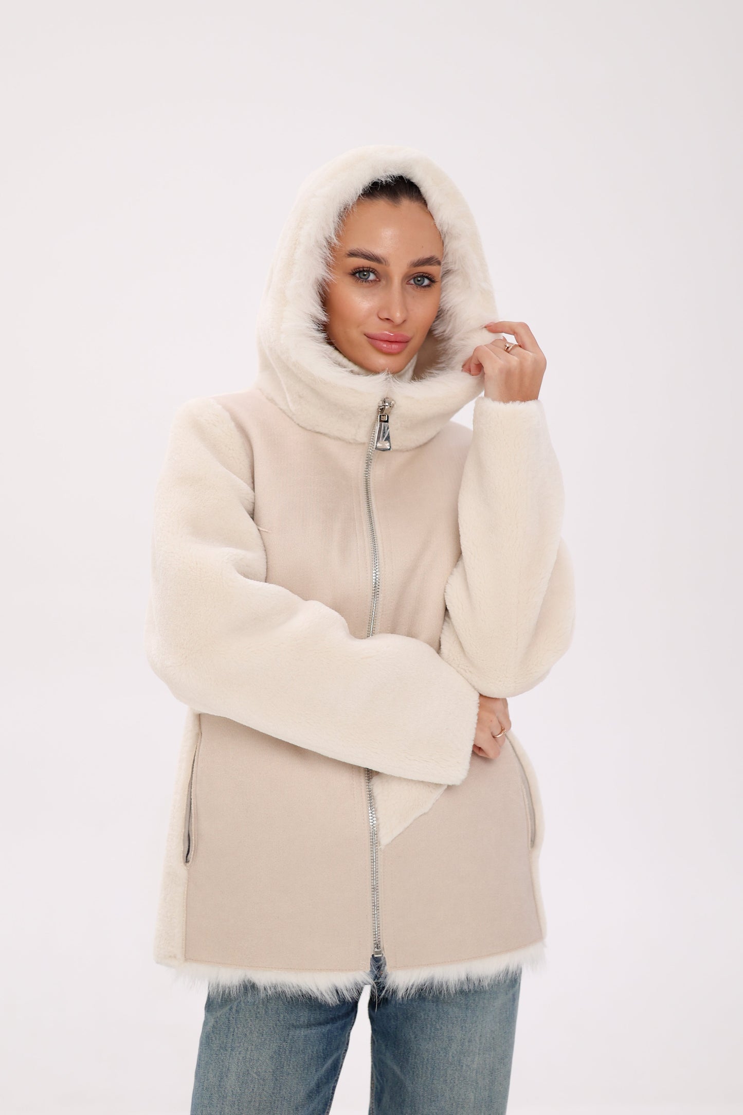 Pre-Order. Re-Stock Ships October 15. ⇆ Reversible Hooded Wool Blend Jacket