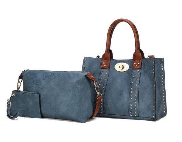 MKF Elissa Satchel Handbag by Mia K- 3 pc Set