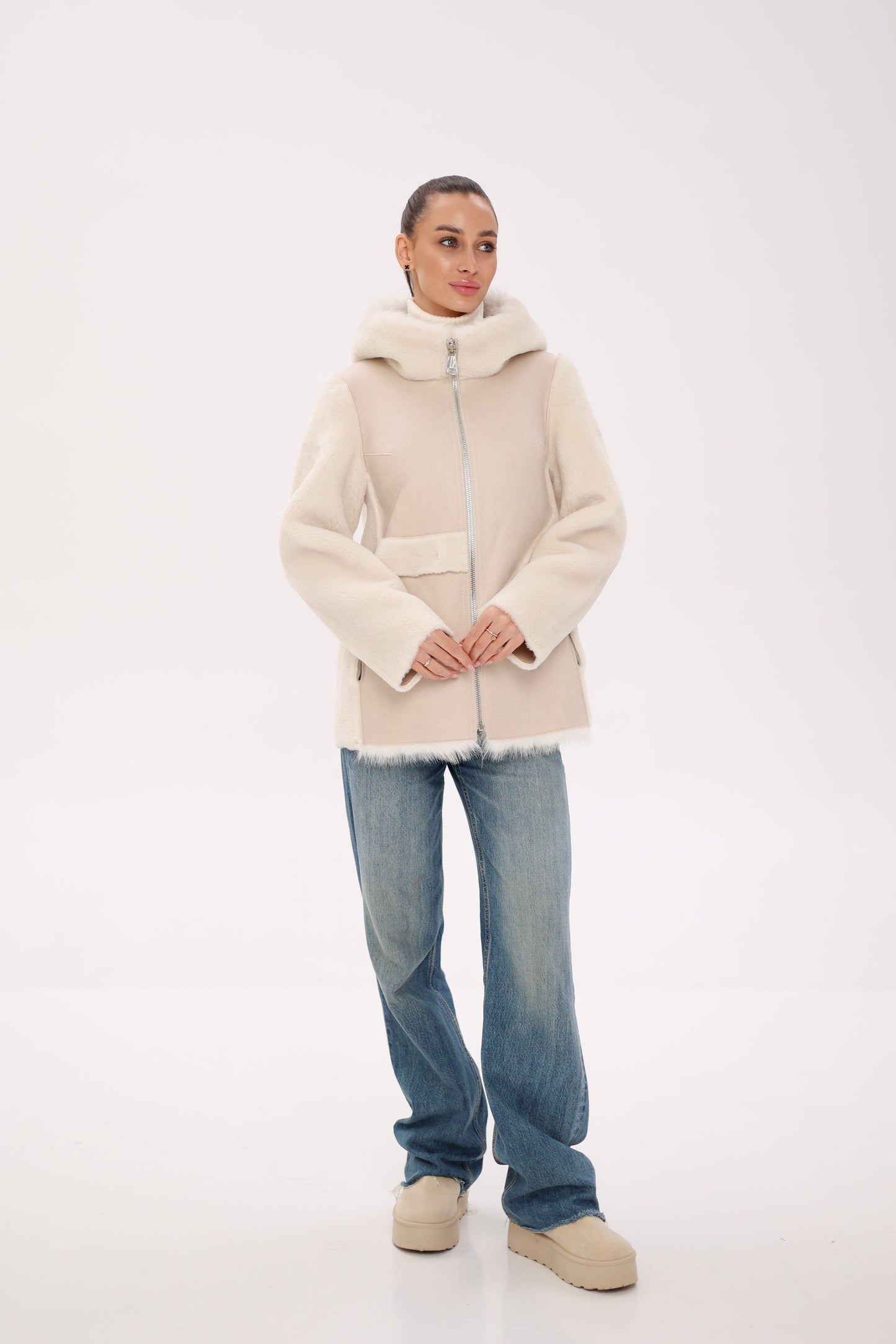 Pre-Order. Re-Stock Ships October 15. ⇆ Reversible Hooded Wool Blend Jacket
