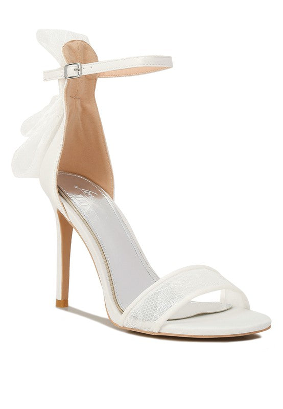 RAG & Co. Delancy Bow Detail Lace Stiletto Sandals