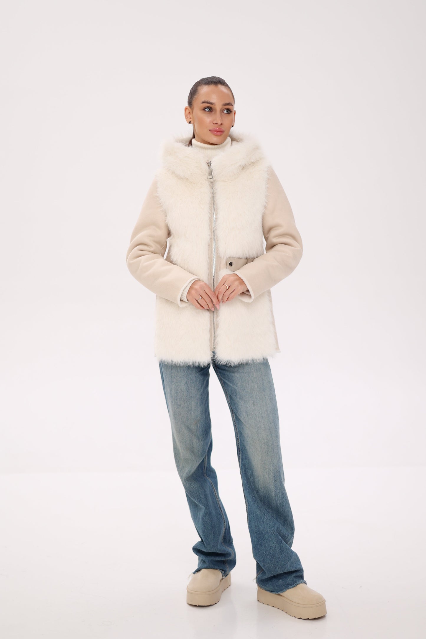 Pre-Order. Re-Stock Ships October 15. ⇆ Reversible Hooded Wool Blend Jacket
