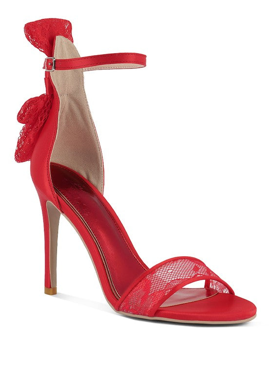 RAG & Co. Delancy Bow Detail Lace Stiletto Sandals