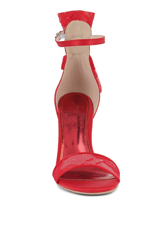RAG & Co. Delancy Bow Detail Lace Stiletto Sandals