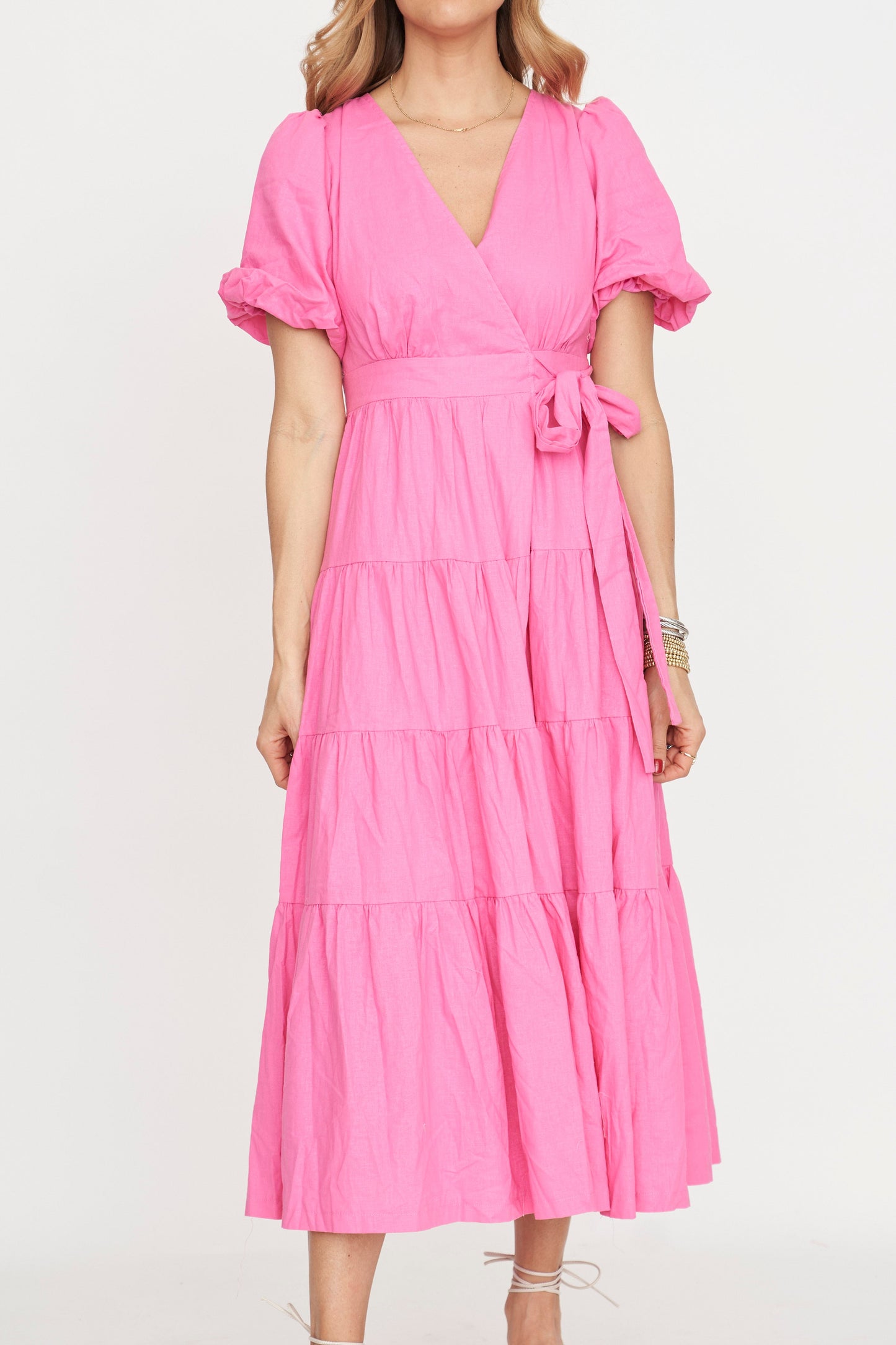 LADY HART Nora Wrap Midi Dress