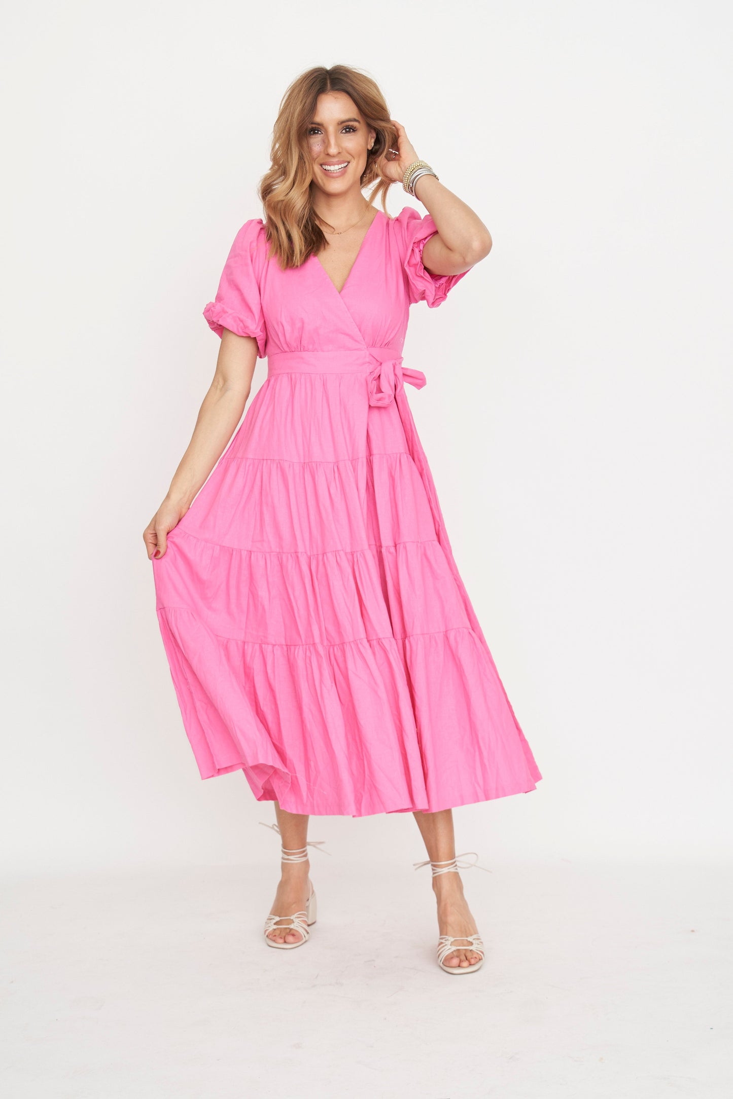 LADY HART Nora Wrap Midi Dress