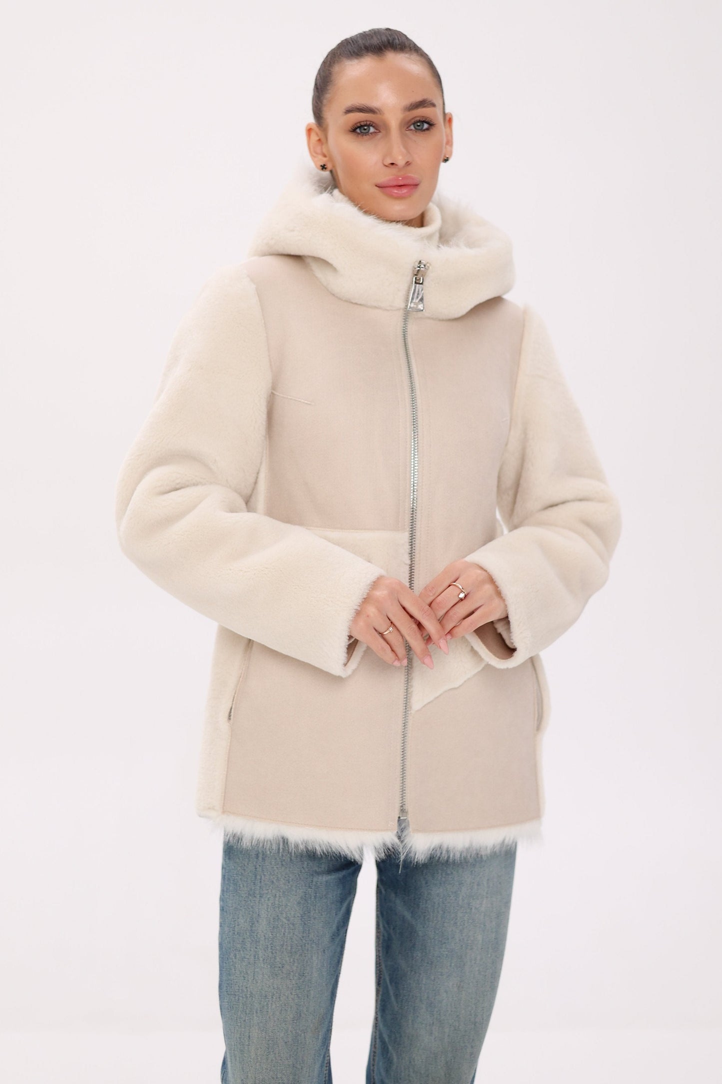 Pre-Order. Re-Stock Ships October 15. ⇆ Reversible Hooded Wool Blend Jacket