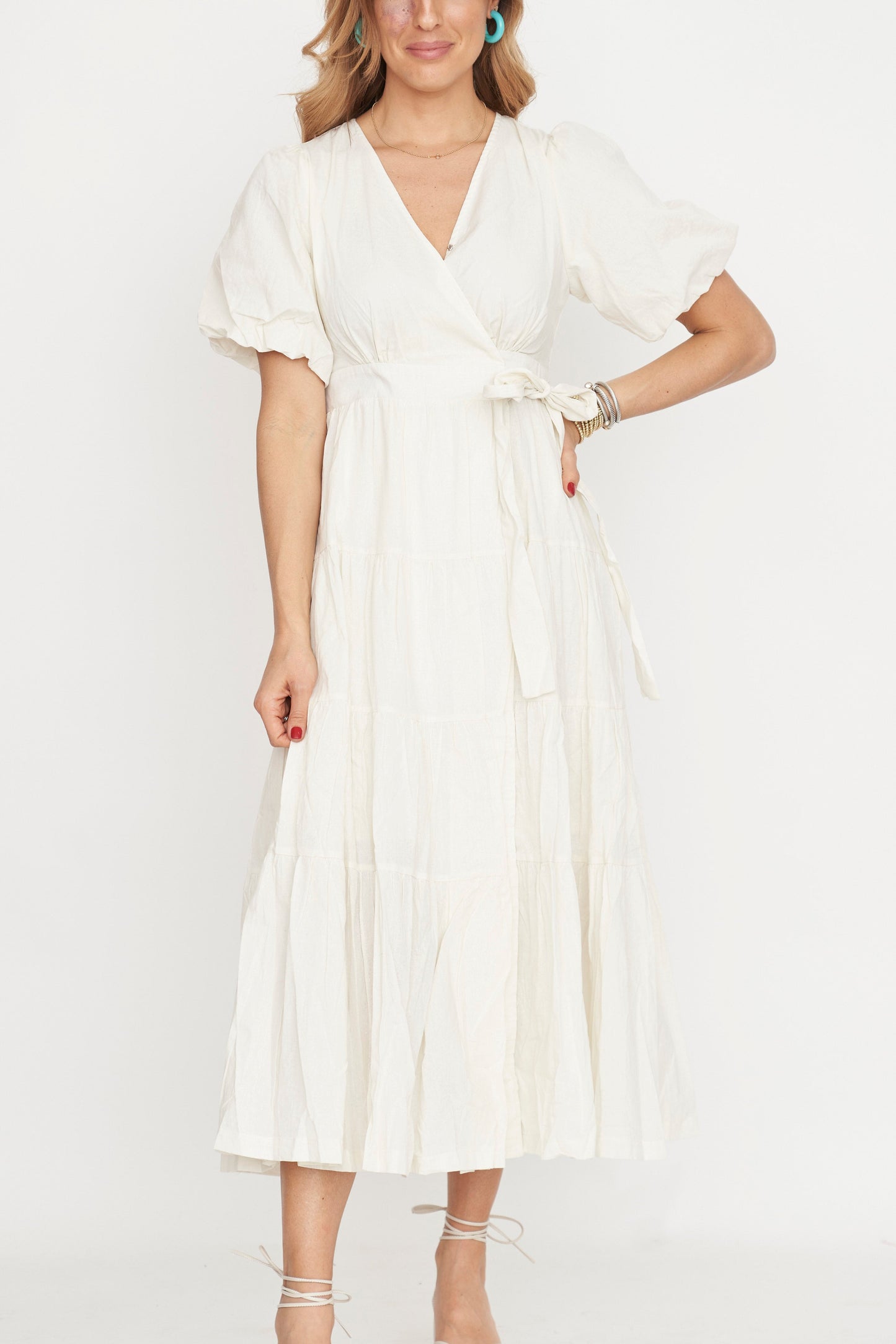 LADY HART Nora Wrap Midi Dress