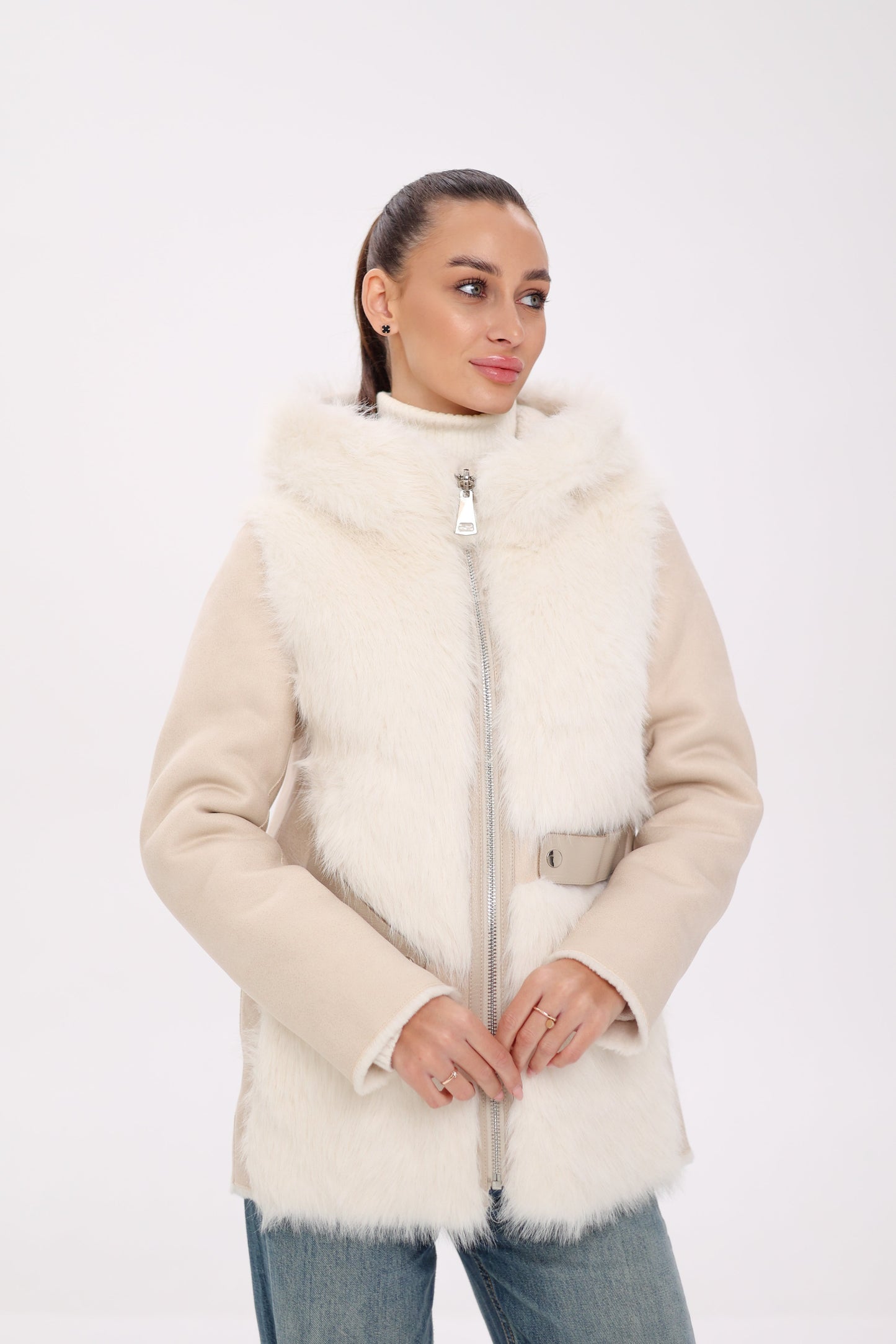 Pre-Order. Re-Stock Ships October 15. ⇆ Reversible Hooded Wool Blend Jacket