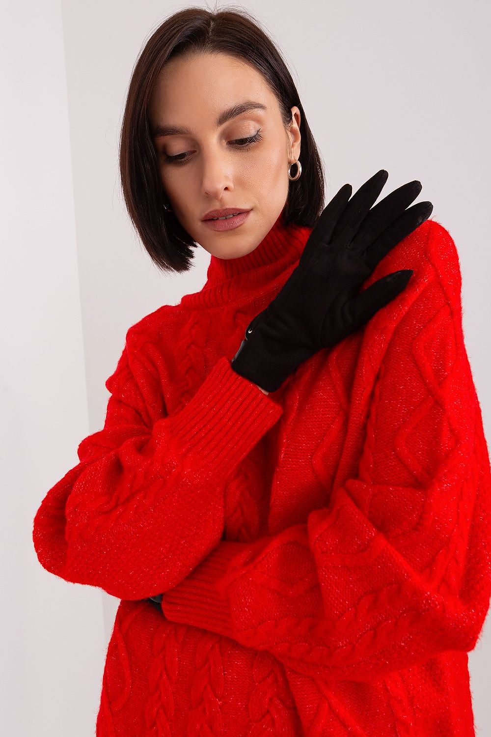 A.T. Women's European Winter Gloves with Leather Detail