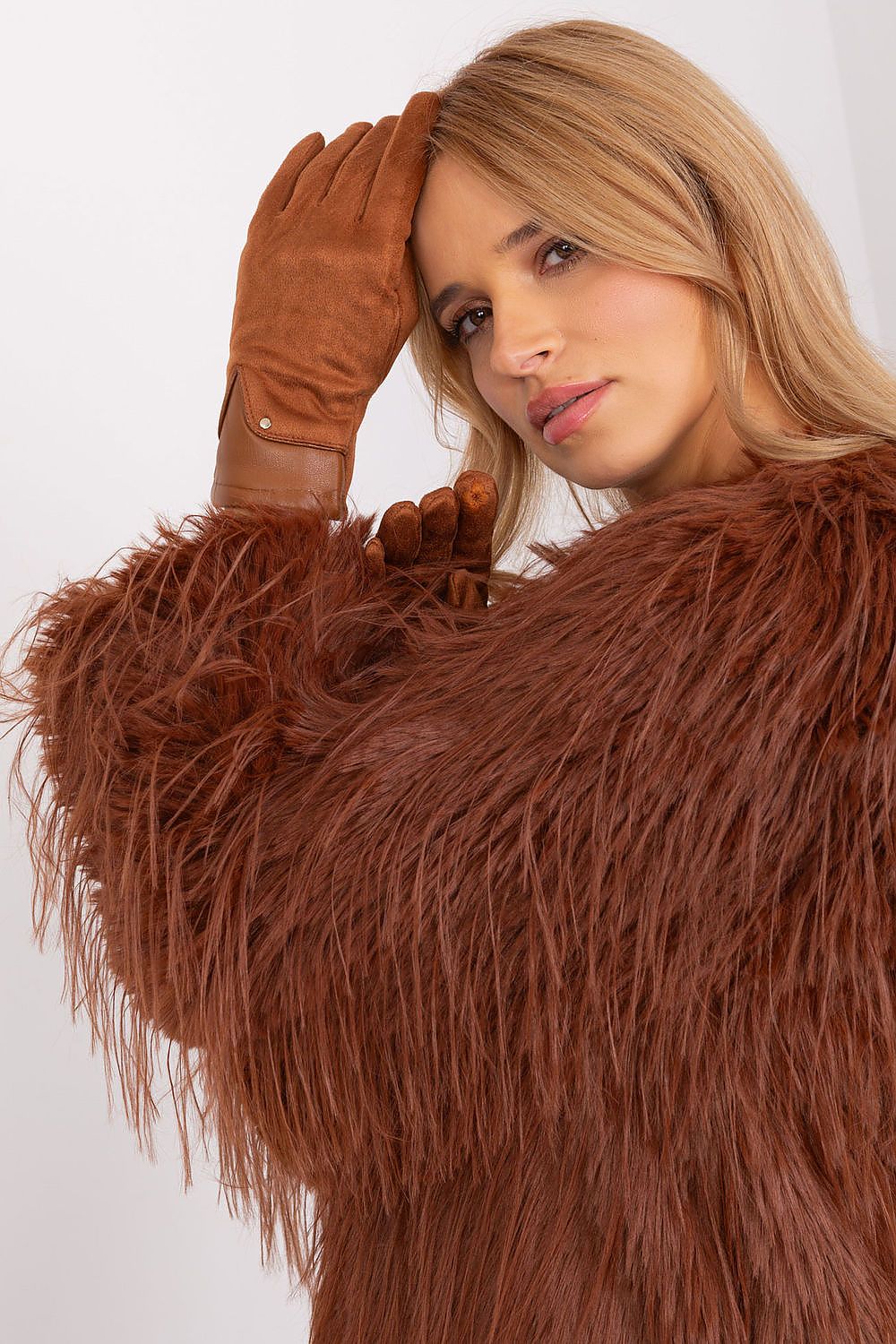 A.T. Women's European Winter Gloves with Leather Detail