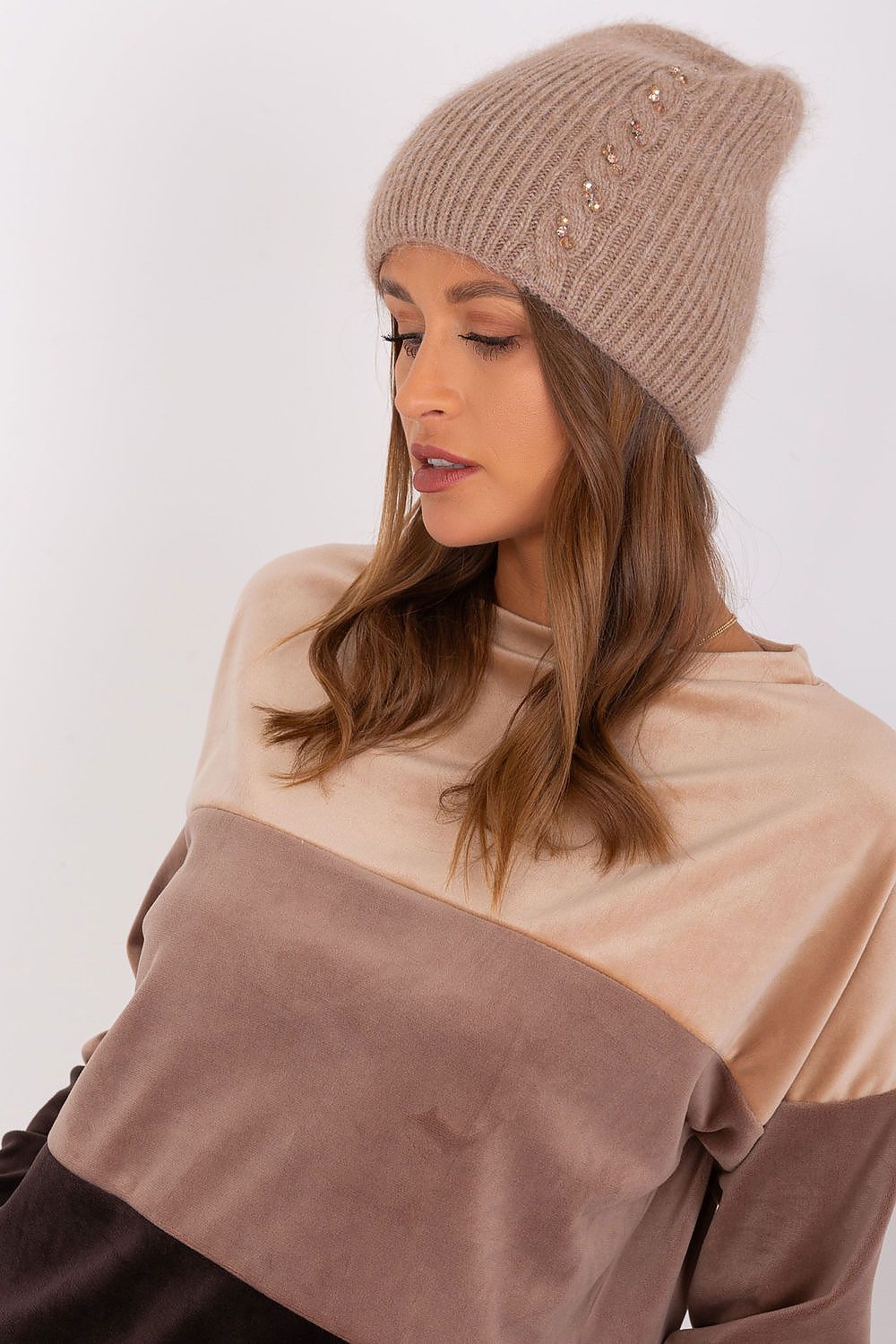 A.T. European Winter Cap with Braided Pattern