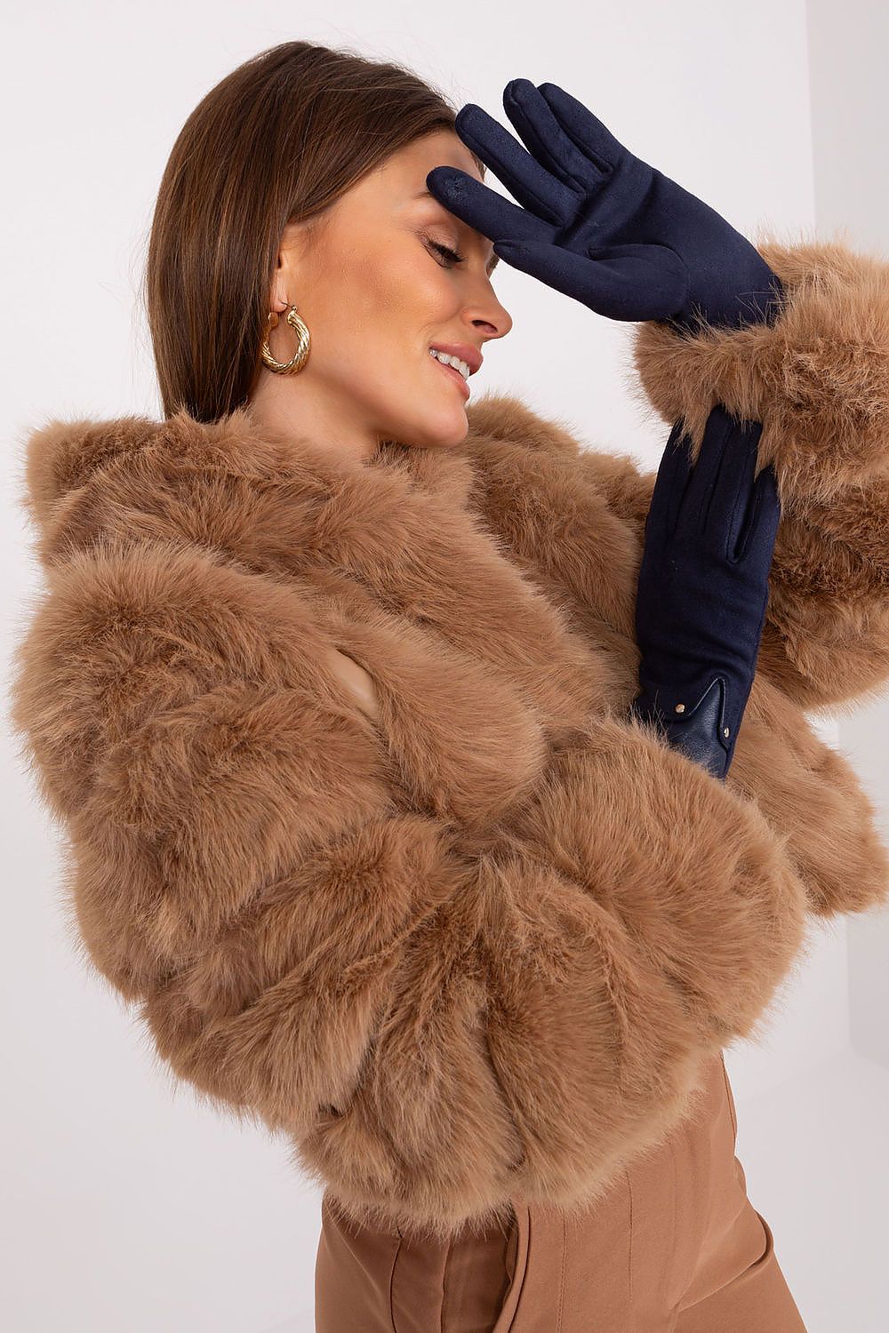 A.T. Women's European Winter Gloves with Leather Detail