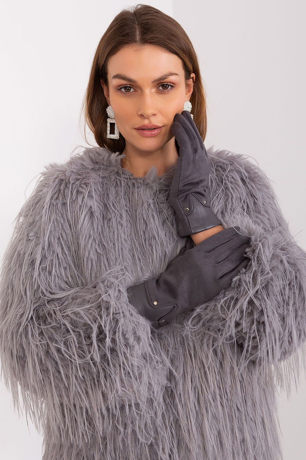 A.T. Women's European Winter Gloves with Leather Detail
