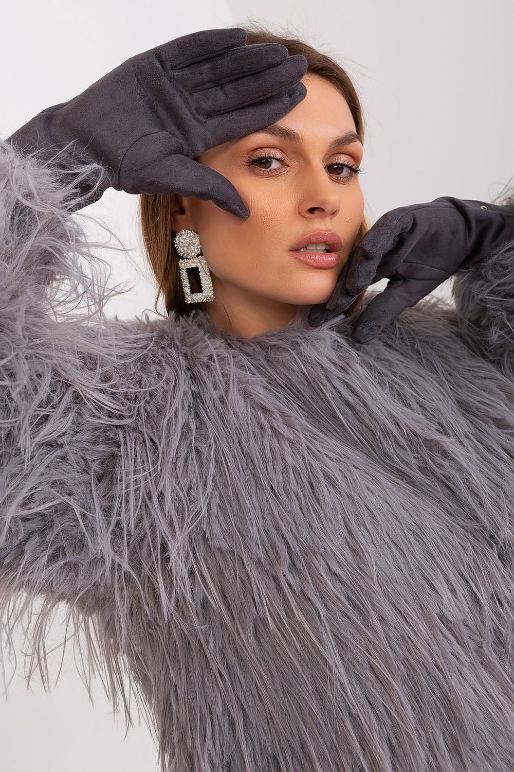 A.T. Women's European Winter Gloves with Leather Detail