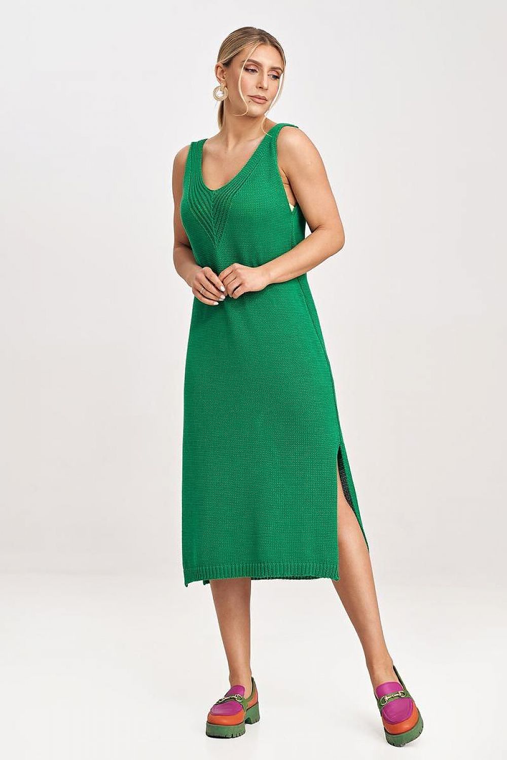 FIGL Women's 2 Piece Autumn Midi Dress with Cardigan Set