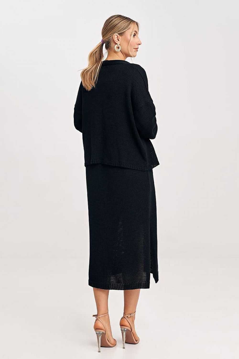 FIGL Women's 2 Piece Autumn Midi Dress with Cardigan Set
