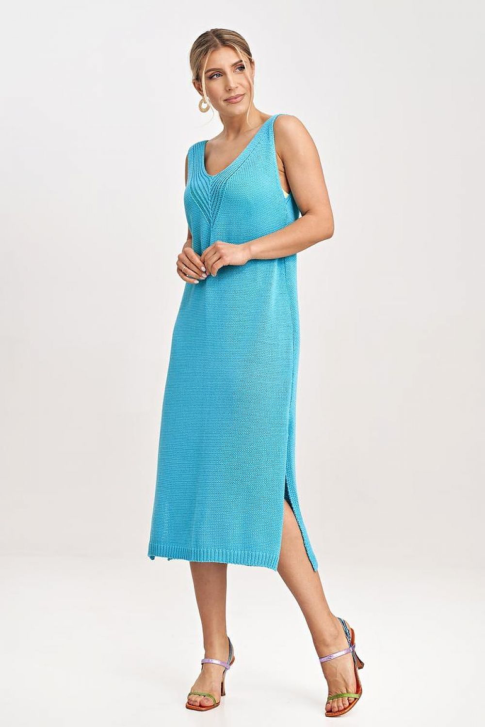 FIGL Women's 2 Piece Autumn Midi Dress with Cardigan Set