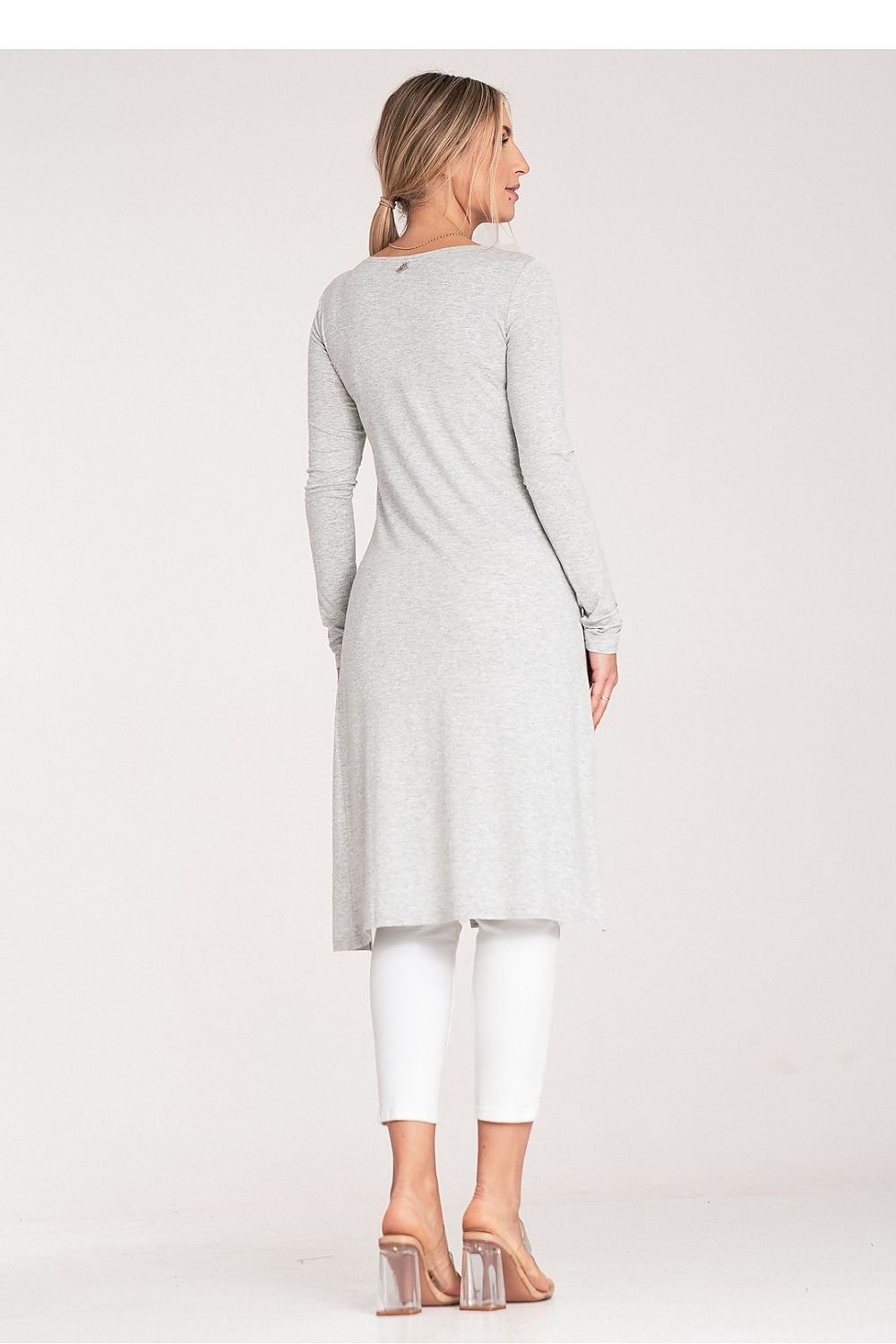 FIGL Women's Casual Long Sleeves Tunic with Striking Slit