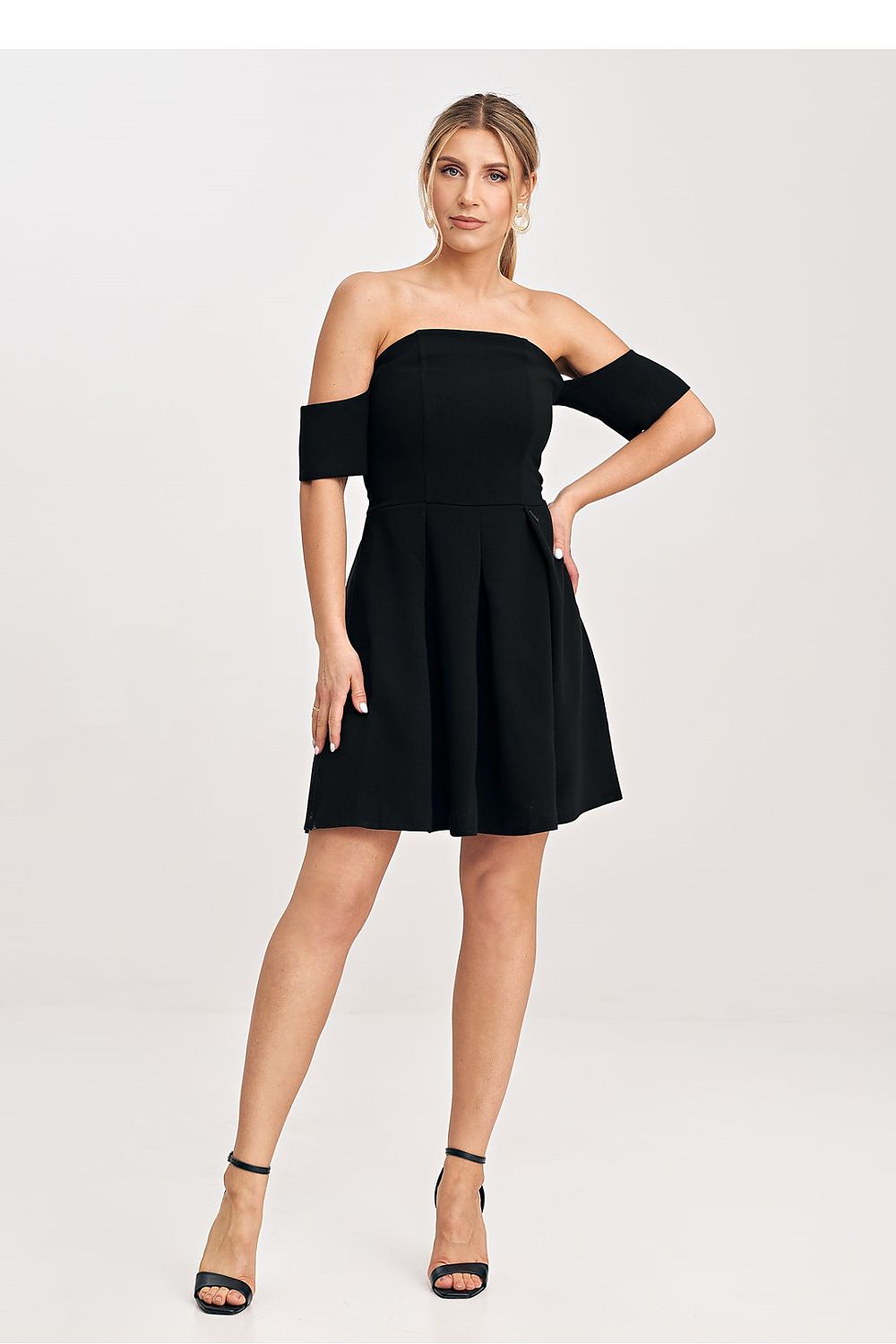 FIGL Women's Off-Shoulder Mini Flare Date Dress