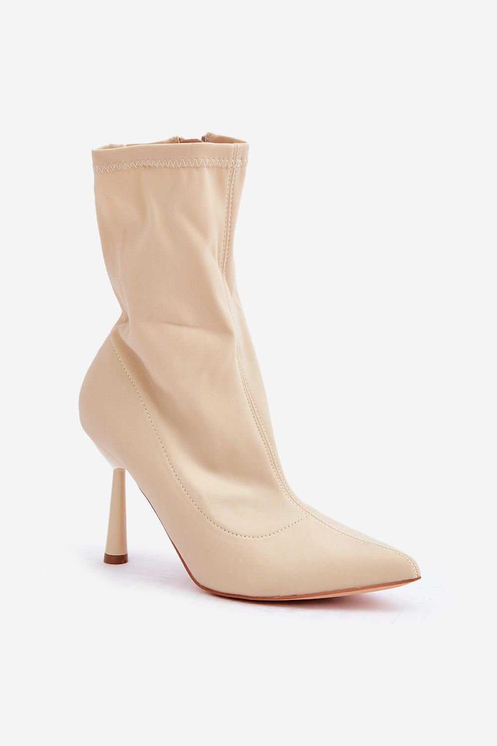 STEP IN STYLE Women's European Ankle Stiletto Boots with Zipper Closure