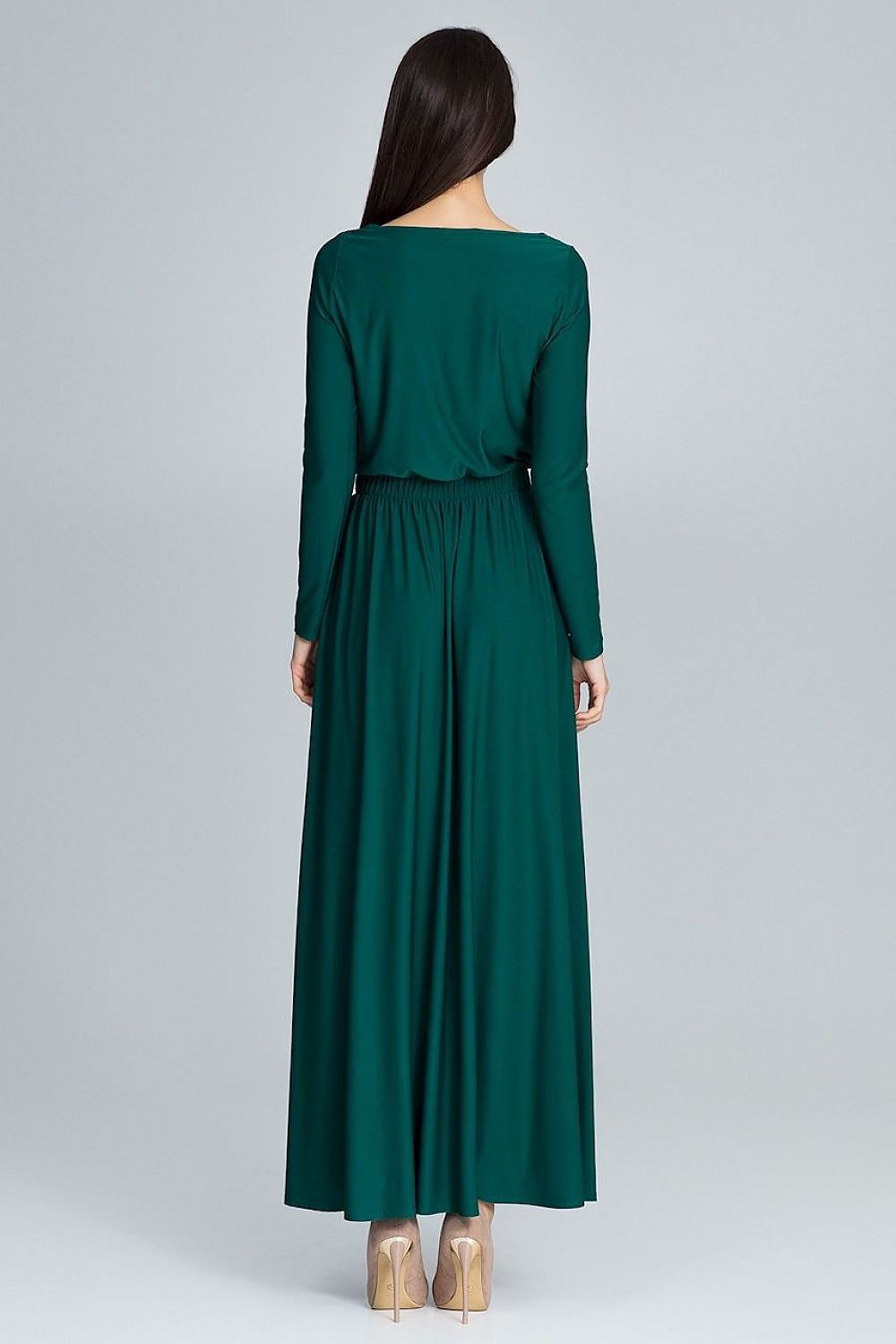 FIGL Women's Classy Long Sleeves Maxi Dress