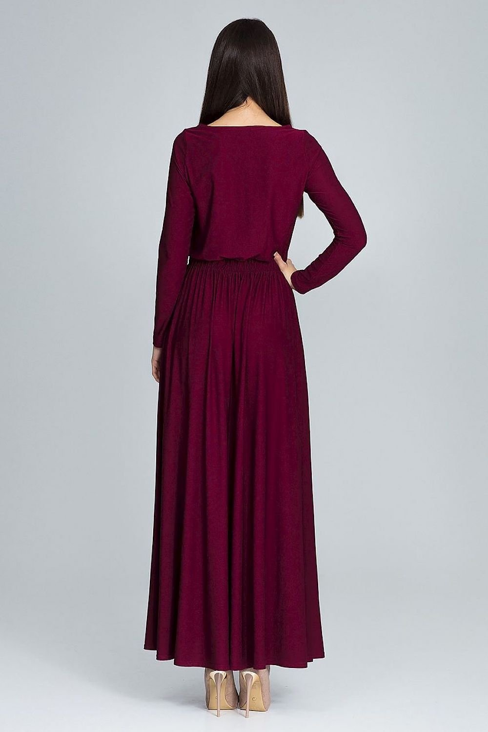 FIGL Women's Classy Long Sleeves Maxi Dress