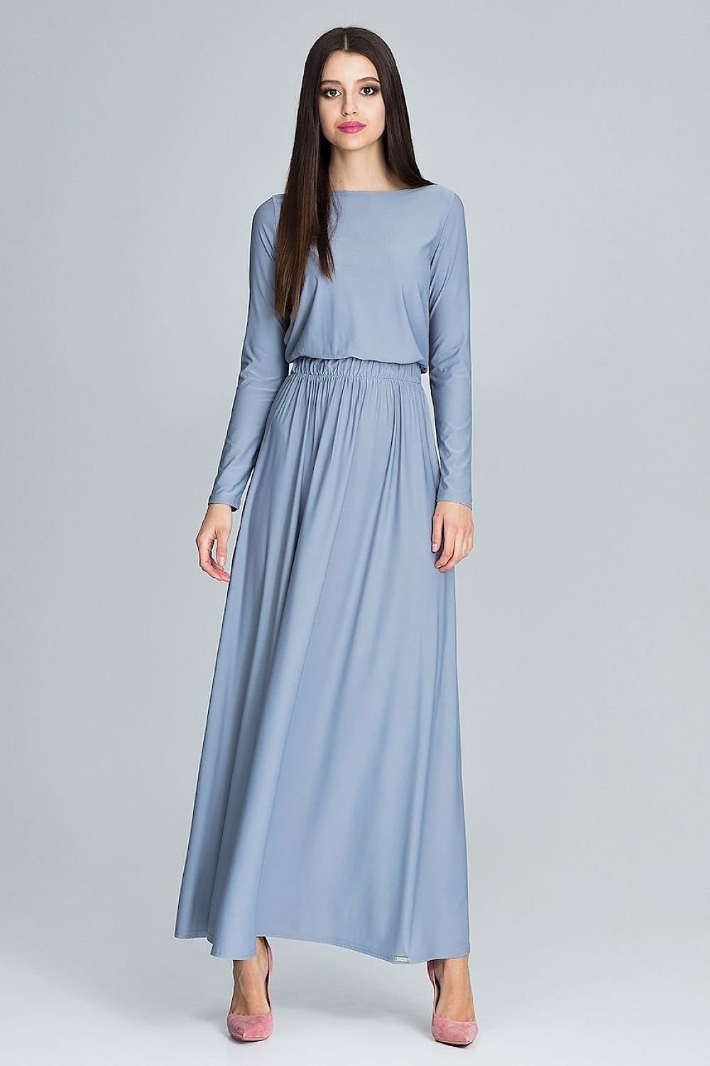 FIGL Women's Classy Long Sleeves Maxi Dress