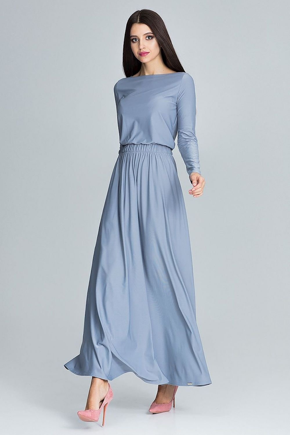 FIGL Women's Classy Long Sleeves Maxi Dress