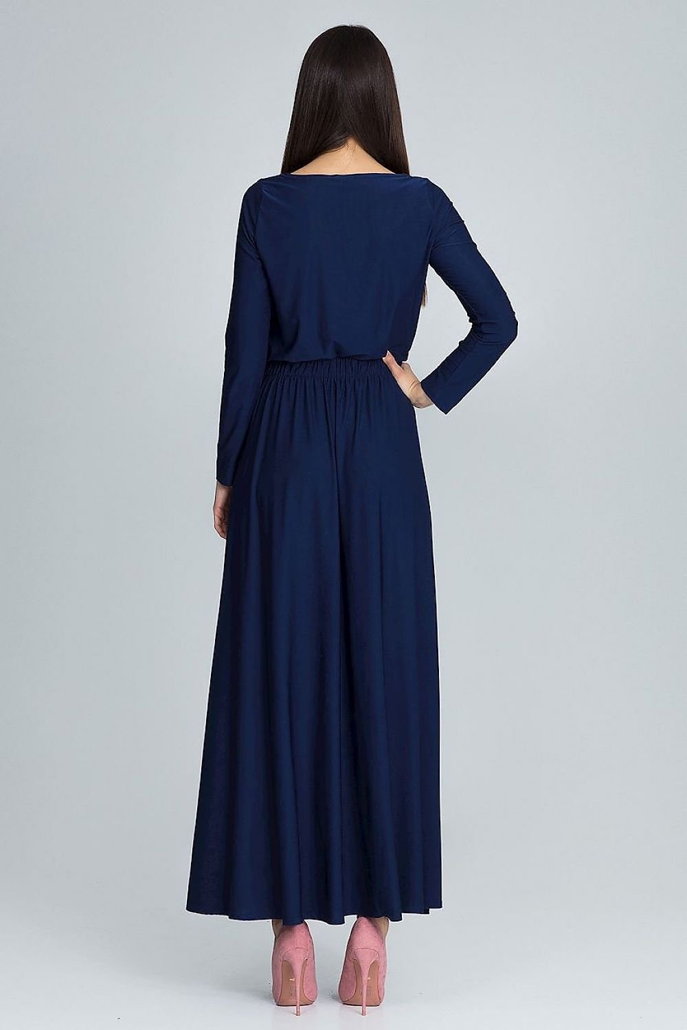 FIGL Women's Classy Long Sleeves Maxi Dress