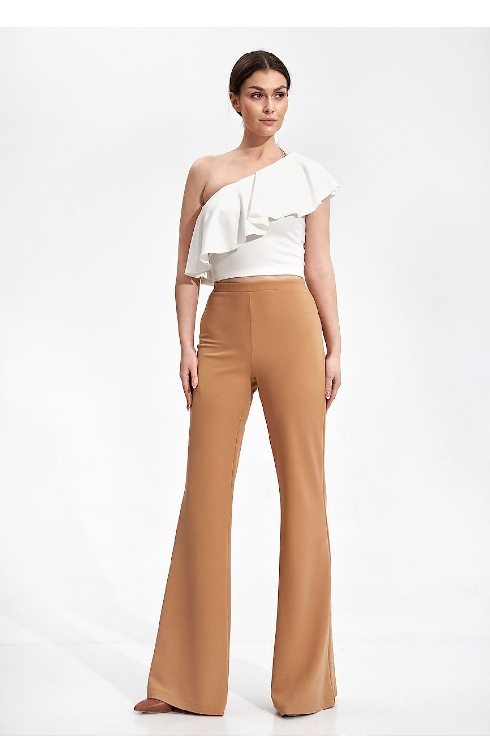 FIGL Women's Bell-Shaped Casual Stretched Trousers