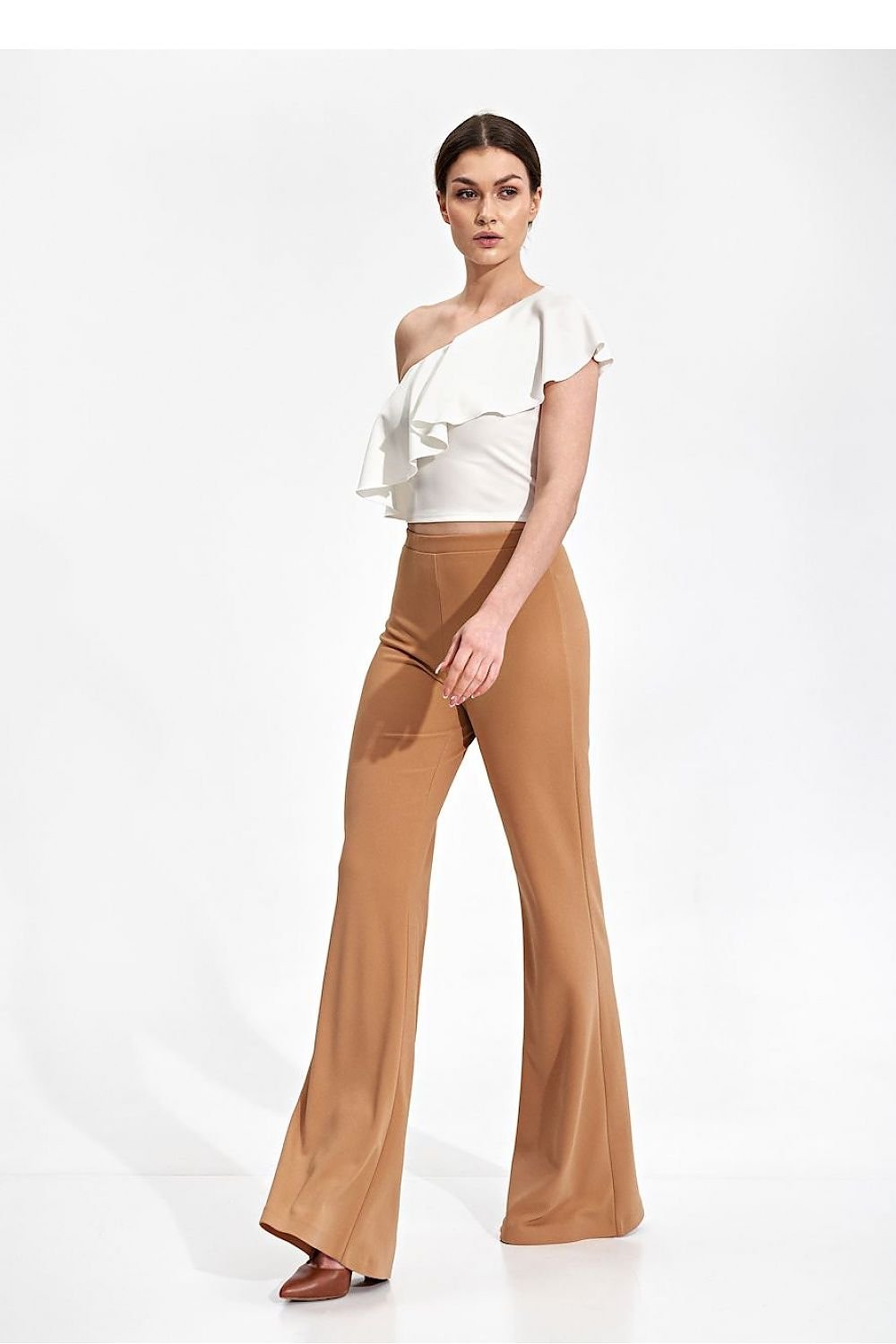 FIGL Women's Bell-Shaped Casual Stretched Trousers