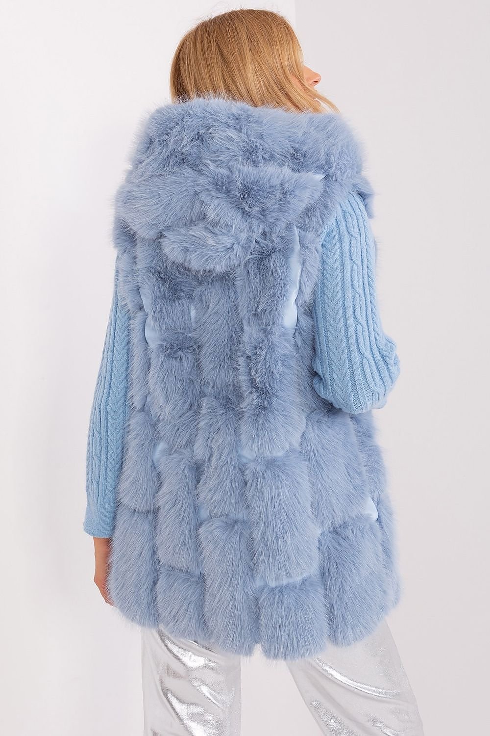 A.T. European Women's Faux Fur Hooded Winter Vest/Gilet-up to 3XL