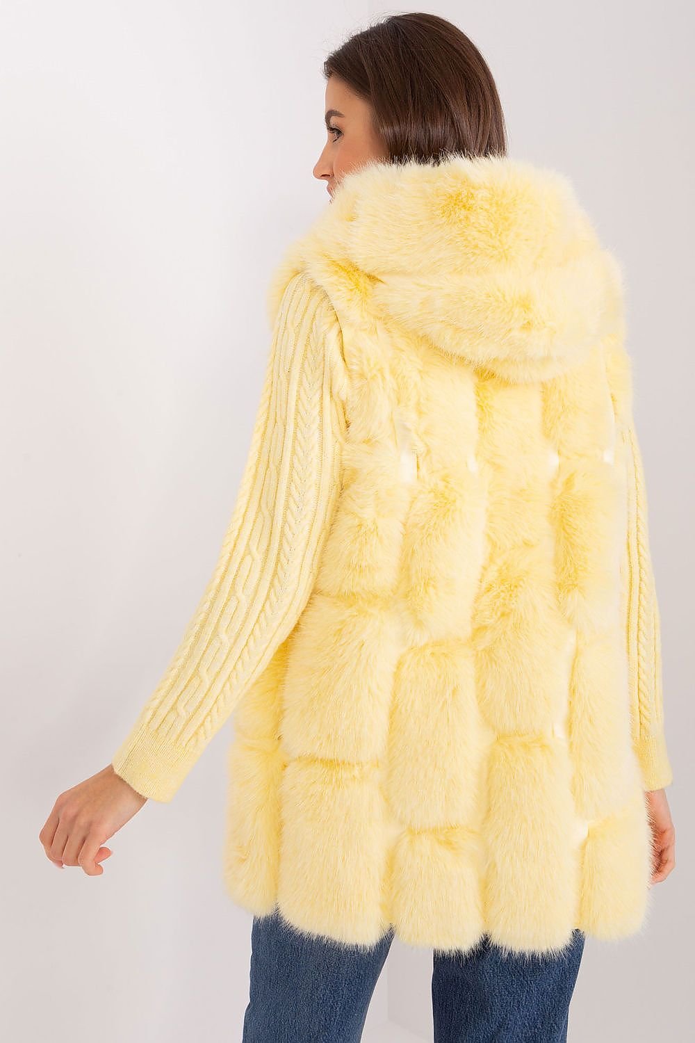 A.T. European Women's Faux Fur Hooded Winter Vest/Gilet-up to 3XL