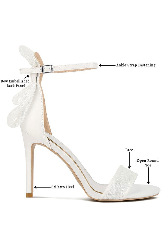 RAG & Co. Delancy Bow Detail Lace Stiletto Sandals