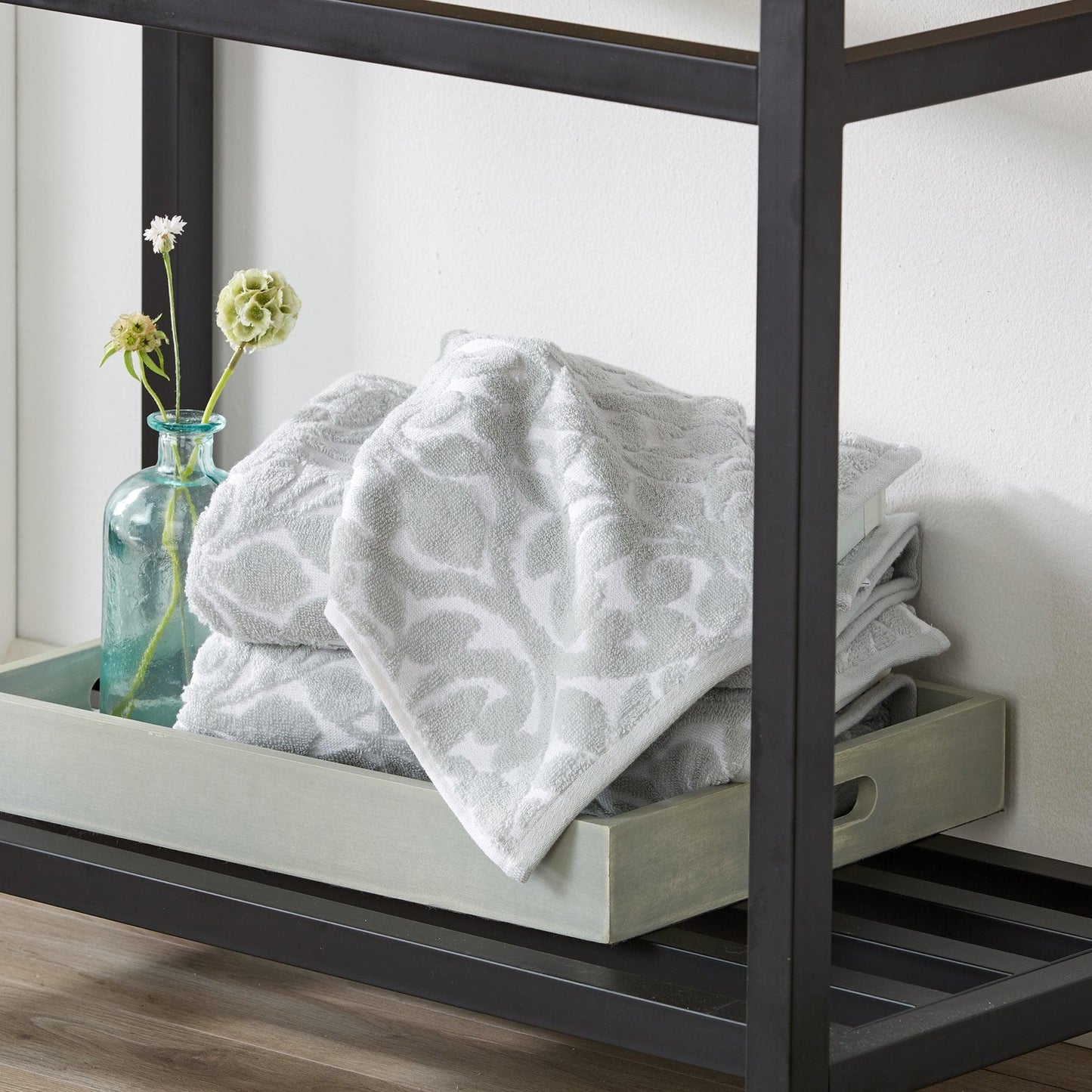 2 Pack Jacquard Bath Towels - Cassie Collection
